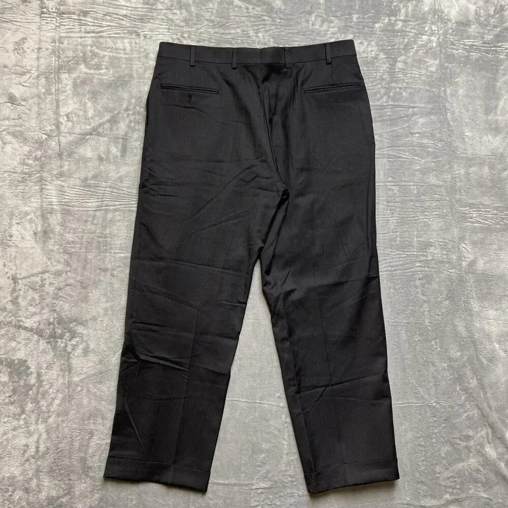Jos. A. Bank Travelers Collection Pleated Dress Pants Men's Size‎ 38x30 Black